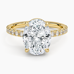 Dara Low-Profile Diamond Ring Yellow Gold 18k Oval Engagement Ring