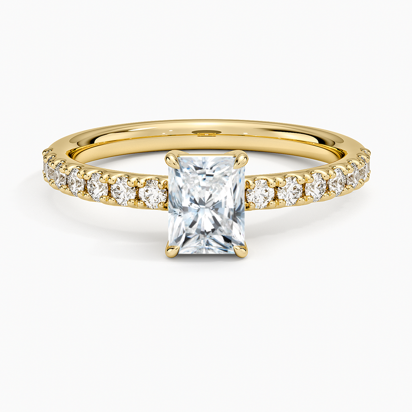 Dara Low-Profile Diamond Ring Yellow Gold 18k Radiant Engagement Ring