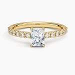 Dara Low-Profile Diamond Ring Yellow Gold 18k Radiant Engagement Ring