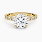 Dara Low-Profile Diamond Ring Yellow Gold 18k Round Engagement Ring
