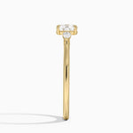 Aria Perfect Fit Three Stone Diamond Ring Yellow Gold 18k Cushion Engagement Ring
