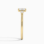 Aria Perfect Fit Three Stone Diamond Ring Yellow Gold 18k Princess Engagement Ring