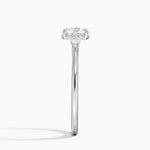 Aria Perfect Fit Three Stone Diamond Ring Platinum Round Engagement Ring