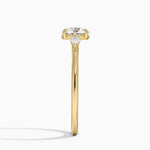 Aria Perfect Fit Three Stone Diamond Ring Yellow Gold 18k Round Engagement Ring