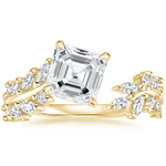 Sweeping Ivy Diamond Engagement Ring 18K Yellow Gold AS