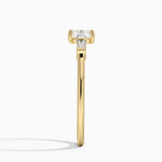 Perfect Fit Tapered Baguette Diamond Ring Yellow Gold 18k Cushion Engagement Ring
