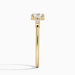 Perfect Fit Tapered Baguette Diamond Ring Yellow Gold 18k Round Engagement Ring