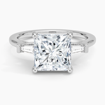 Perfect Fit Tapered Baguette Diamond Ring Platinum Princess Engagement Ring