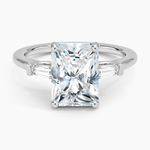 Perfect Fit Tapered Baguette Diamond Ring Platinum Radiant Engagement Ring
