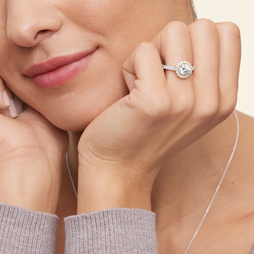 Sienna Halo Three-Quarter Coverage Diamond Ring (3/4 ct. tw.) Engagement Ring Setting