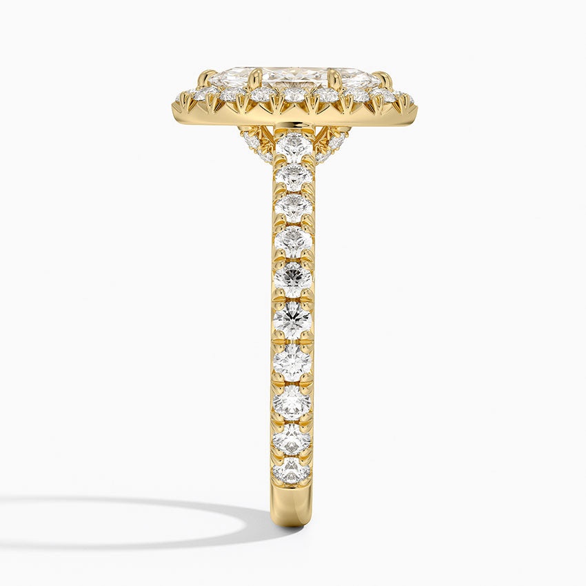 Sienna Halo Three-Quarter Coverage Diamond Ring (3/4 ct. tw.) Yellow Gold 18k Marquise Engagement Ring