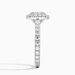 Sienna Halo Three-Quarter Coverage Diamond Ring (3/4 ct. tw.) Platinum Oval Engagement Ring