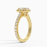 Sienna Halo Three-Quarter Coverage Diamond Ring (3/4 ct. tw.) Yellow Gold 18k Oval Engagement Ring