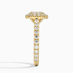 Sienna Halo Three-Quarter Coverage Diamond Ring (3/4 ct. tw.) Yellow Gold 18k Oval Engagement Ring