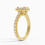 Sienna Halo Three-Quarter Coverage Diamond Ring (3/4 ct. tw.) Yellow Gold 18k Radiant Engagement Ring
