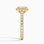 Sienna Halo Three-Quarter Coverage Diamond Ring (3/4 ct. tw.) Yellow Gold 18k Radiant Engagement Ring