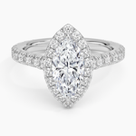 Sienna Halo Three-Quarter Coverage Diamond Ring (3/4 ct. tw.) Platinum Marquise Engagement Ring