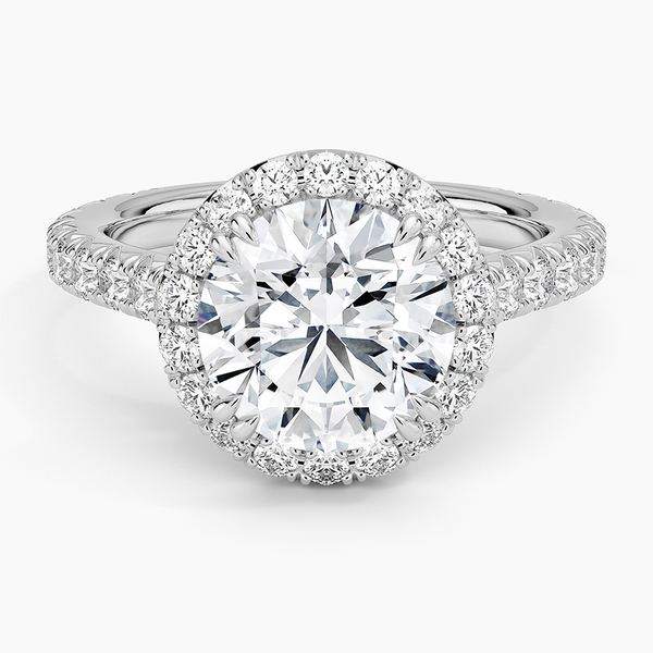 Sienna Halo Three-Quarter Coverage Diamond Engagement Ring