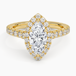 Sienna Halo Three-Quarter Coverage Diamond Ring (3/4 ct. tw.) Yellow Gold 18k Marquise Engagement Ring