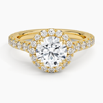 Sienna Halo Three-Quarter Coverage Diamond Ring (3/4 ct. tw.) Yellow Gold 18k Round Engagement Ring