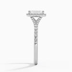Joy Half Coverage Diamond Ring Platinum Emerald Engagement Ring