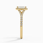 Joy Half Coverage Diamond Ring Yellow Gold 18k Emerald Engagement Ring