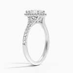 Joy Half Coverage Diamond Ring Platinum Pear Engagement Ring