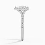 Joy Half Coverage Diamond Ring Platinum Pear Engagement Ring