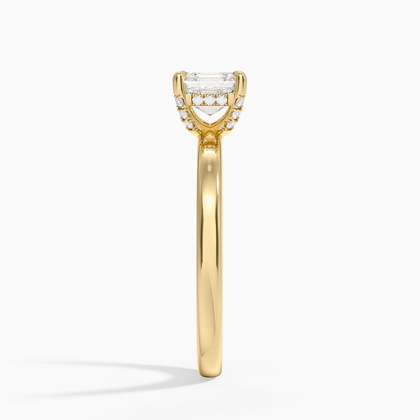Lumiere 2mm Diamond Ring (1/8 ct. tw.) Yellow Gold 18k Asscher Engagement Ring