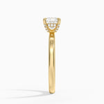 Lumiere 2mm Diamond Ring (1/8 ct. tw.) Yellow Gold 18k Cushion Engagement Ring