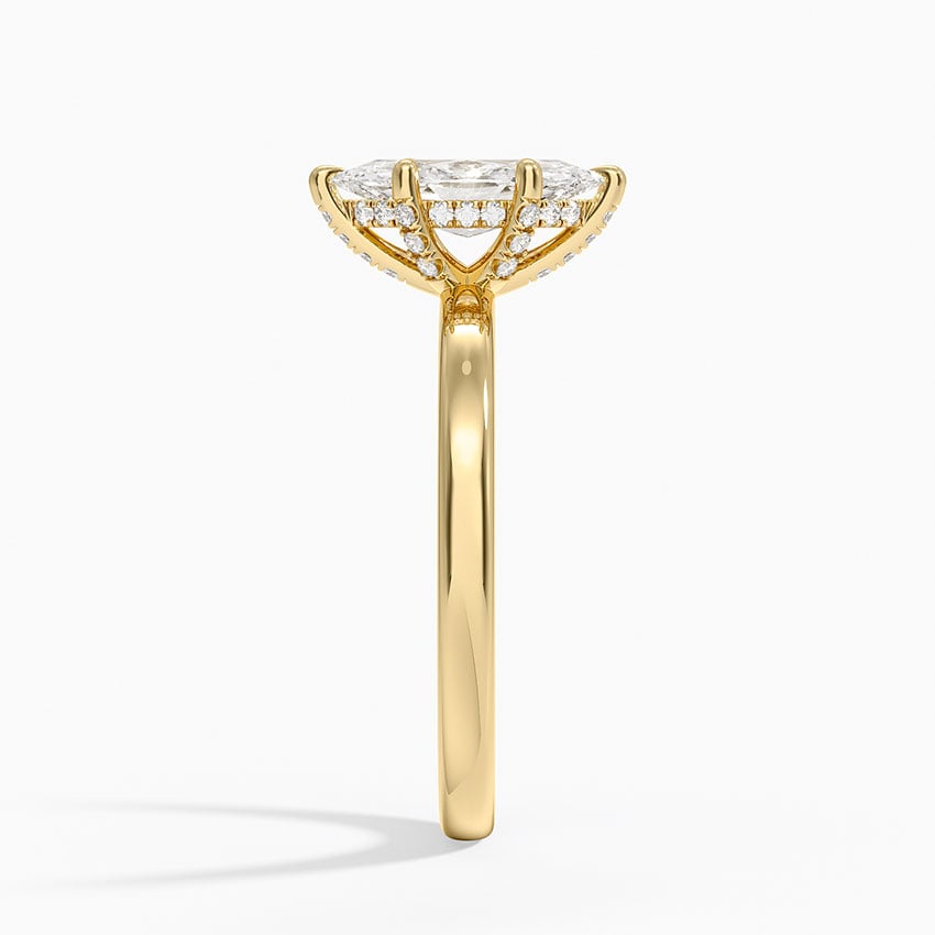 Lumiere 2mm Diamond Ring (1/8 ct. tw.) Yellow Gold 18k Marquise Engagement Ring