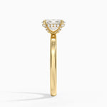 Lumiere 2mm Diamond Ring (1/8 ct. tw.) Yellow Gold 18k Oval Engagement Ring