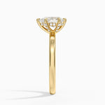 Lumiere 2mm Diamond Ring (1/8 ct. tw.) Yellow Gold 18k Pear Engagement Ring