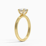 Lumiere 2mm Diamond Ring (1/8 ct. tw.) Yellow Gold 18k Round Engagement Ring