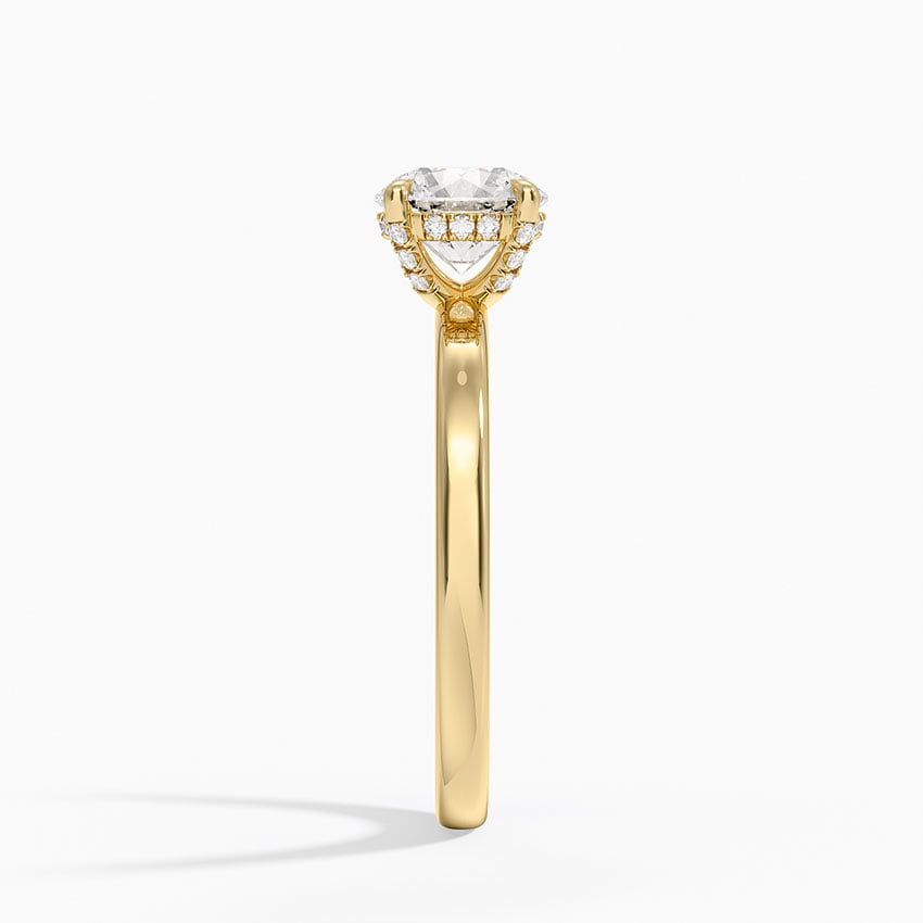 Lumiere 2mm Diamond Ring (1/8 ct. tw.) Yellow Gold 18k Round Engagement Ring