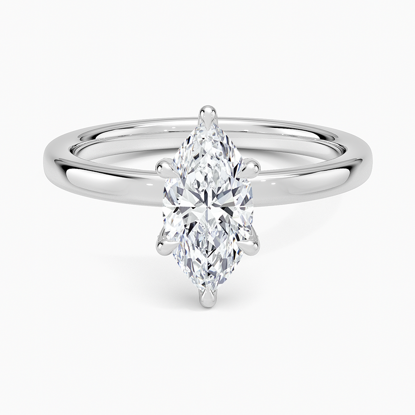 Lumiere 2mm Diamond Ring (1/8 ct. tw.) Platinum Marquise Engagement Ring