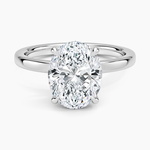 Lumiere 2mm Diamond Ring (1/8 ct. tw.) Platinum Oval Engagement Ring
