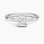 Lumiere 2mm Diamond Ring (1/8 ct. tw.) Platinum Princess Engagement Ring