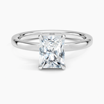 Lumiere 2mm Diamond Ring (1/8 ct. tw.) Platinum Radiant Engagement Ring