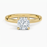 Lumiere 2mm Diamond Ring (1/8 ct. tw.) Yellow Gold 18k Cushion Engagement Ring