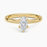Lumiere 2mm Diamond Ring (1/8 ct. tw.) Yellow Gold 18k Marquise Engagement Ring