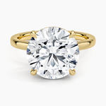 Lumiere 2mm Diamond Ring (1/8 ct. tw.) Yellow Gold 18k Round Engagement Ring