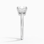 Luxe Helena Radiant-Cut Three Stone Diamond Ring Platinum Radiant Engagement Ring