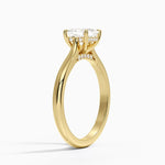 Dawn 2mm Diamond Ring Yellow Gold 18k Asscher Engagement Ring
