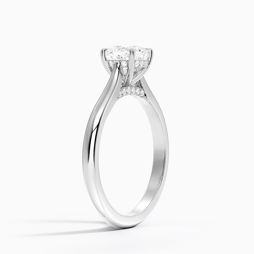 Dawn 2mm Diamond Ring Platinum Cushion Engagement Ring