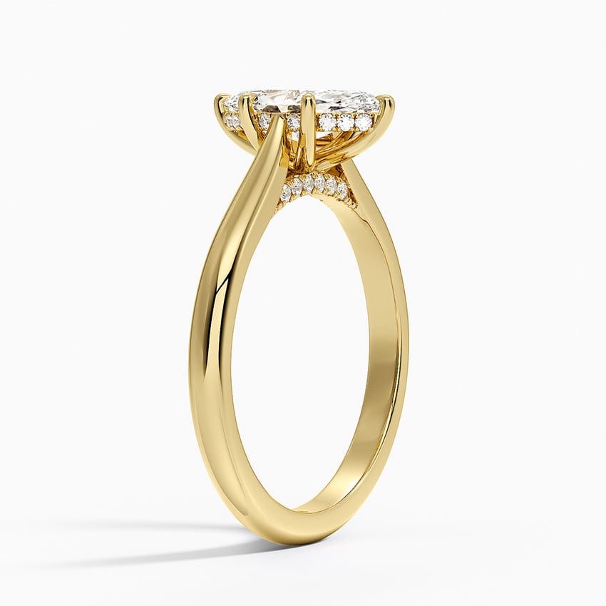 Dawn 2mm Diamond Ring Yellow Gold 18k Marquise Engagement Ring