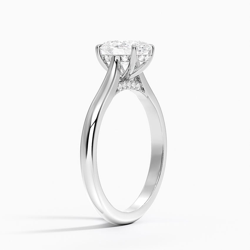 Dawn 2mm Diamond Ring Platinum Oval Engagement Ring