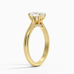 Dawn 2mm Diamond Ring Yellow Gold 18k Oval Engagement Ring