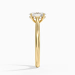 Dawn 2mm Diamond Ring Yellow Gold 18k Oval Engagement Ring