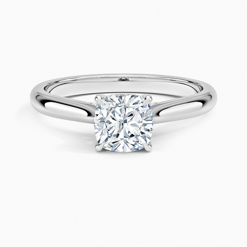 Dawn 2mm Diamond Ring Platinum Cushion Engagement Ring